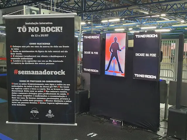 Instalação interativa Tô no Rock